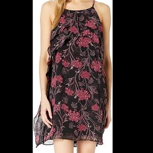 NWT BCBGeneration black port sleeveless ruffle dress, size XS